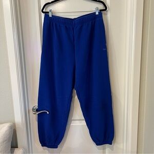 Aritzia TNA Terry Fleece Mega Sweatpants in Cobalt Blue